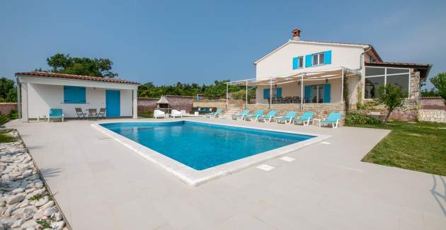 Villa Tanga in der Nähe von Rovinj mit privatem Pool und Garten für 8 Personen
