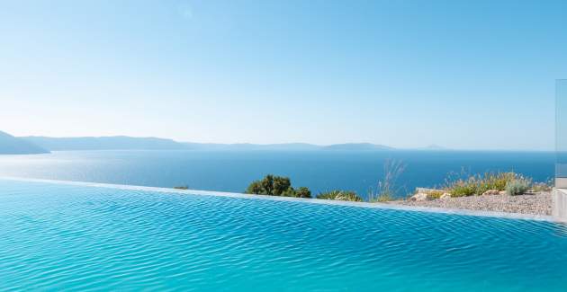 Villa Aristea with sea view, jacuzzi and infinity pool