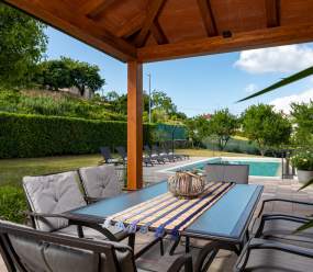 Holiday home with private pool and garden in central Istria / Tervis